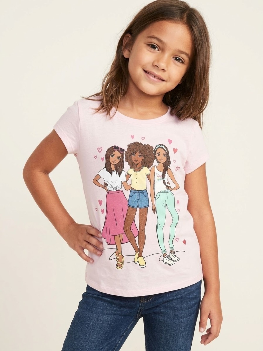 The Children's Place Pink Short-Sleeve Tee with Friends Graphic
